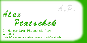 alex ptatschek business card